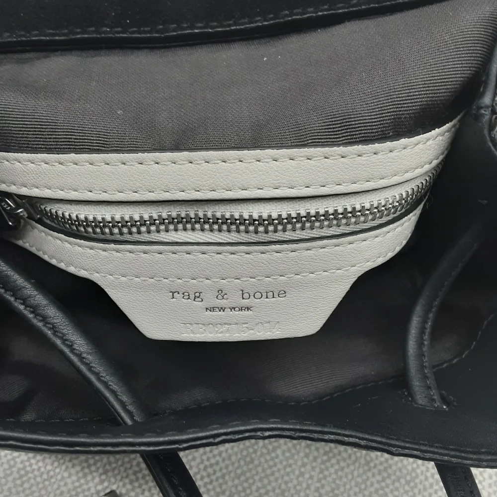 Rag & Bone Mini Pilot Backpack Black Leather Adjustable Strap